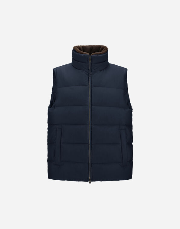 Herno ARENDELLE AND MONOGRAM GILET Navy Blue PI001267U12414Z9200
