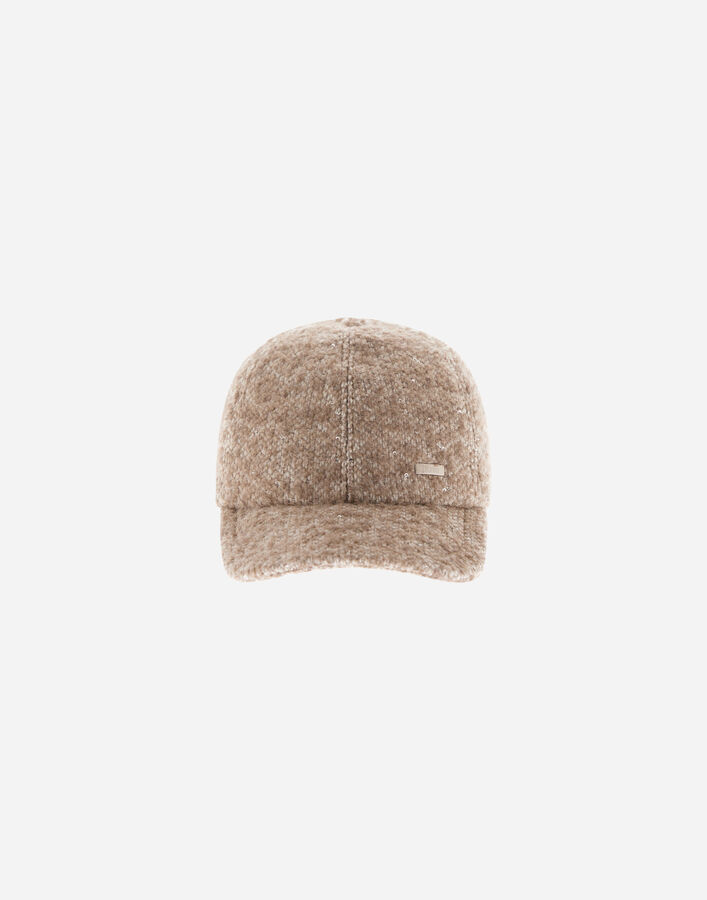 Herno BASEBALL CAP IN ALPACA BOUCL&Eacute; FABRIC Chantilly BER0015DR334941985