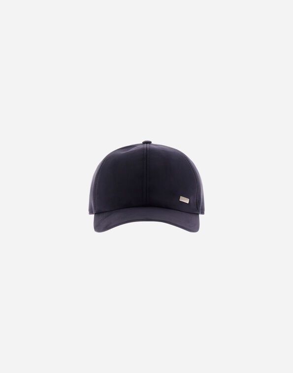 Herno RESORT SUEDE-EFFECT MICROFIBRE CAP Blue BER0007UR124549209