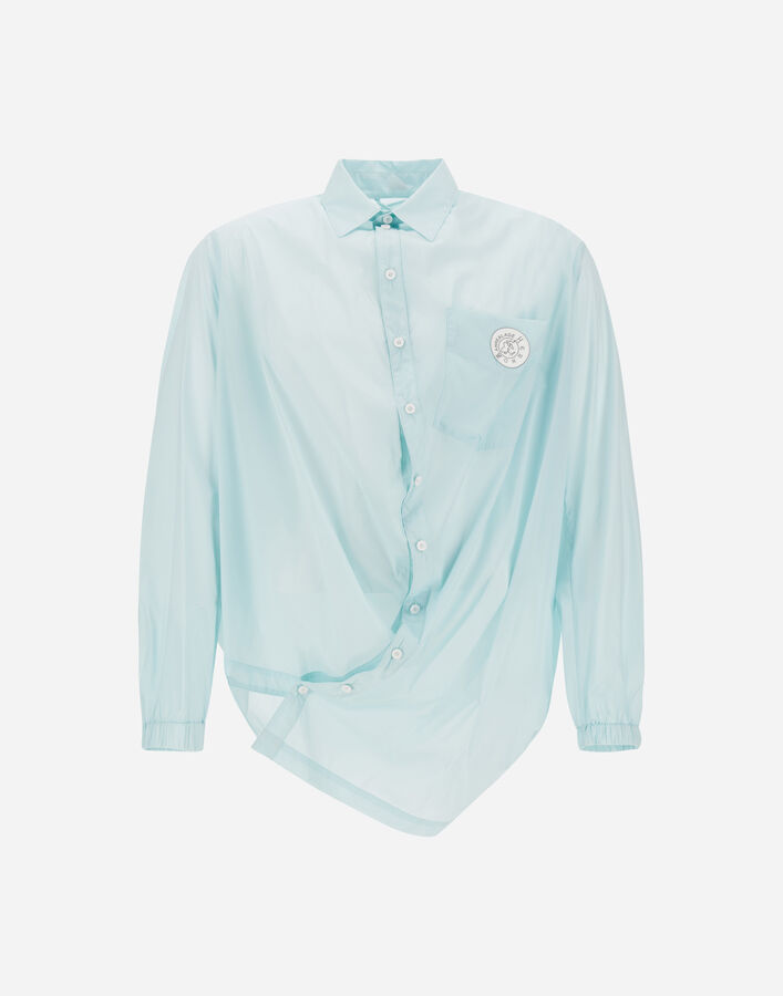 Herno GLOBE SHIRT IN ECO COTTON FEEL Light Blue CM000003X12667S9018