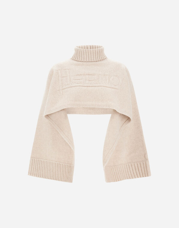 Herno 100% WOOL PONCHO Chantilly ML000058D701001985