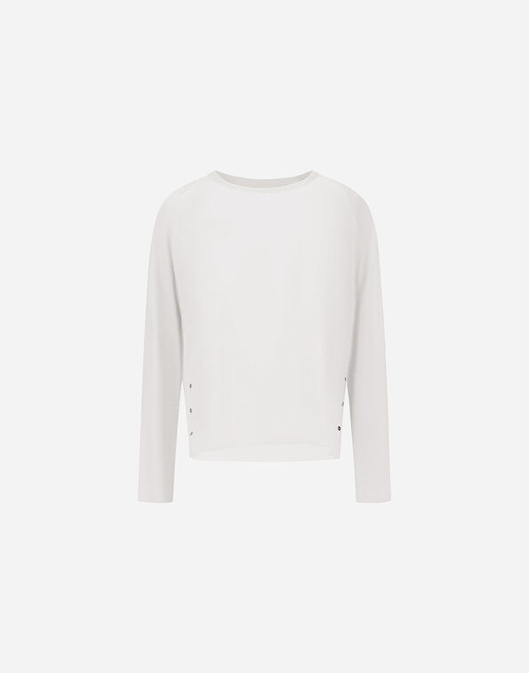Herno LONG-SLEEVED T-SHIRT IN GLAM KNIT&nbsp;EFFECT White JG000311D520561000