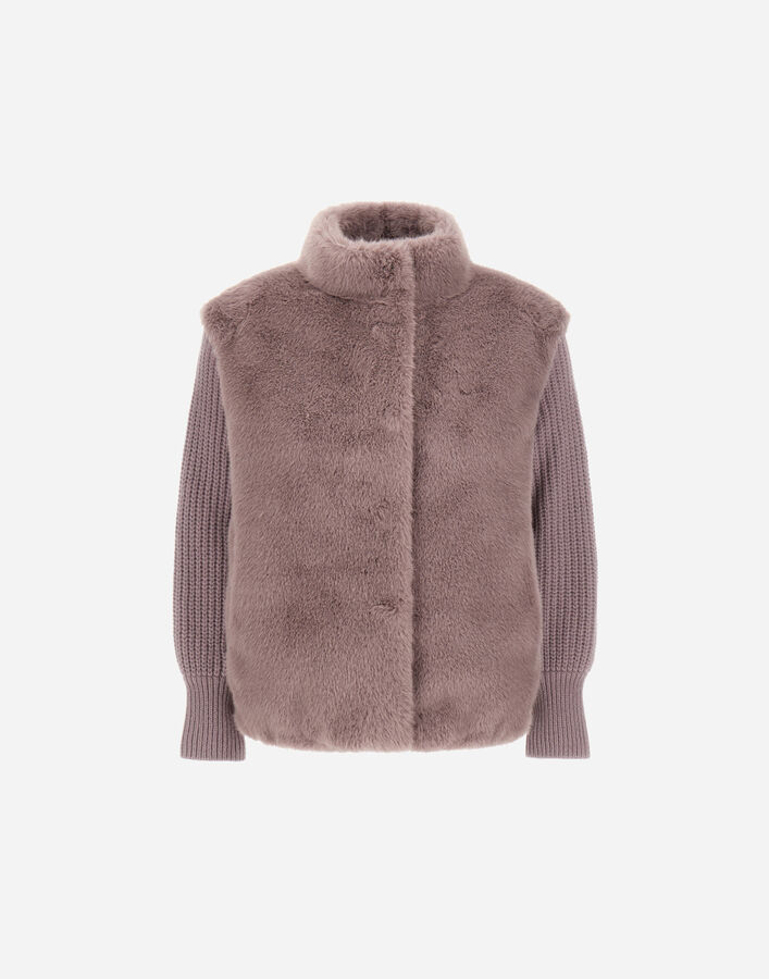 Herno RESORT FAUX MINK FUR JACKET Light Lilla GC00072DR126244400
