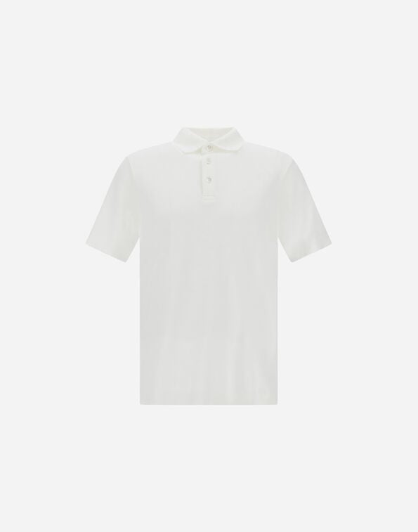 Herno JERSEY KNIT EFFECT POLO SHIRT White JPL00125U520591000