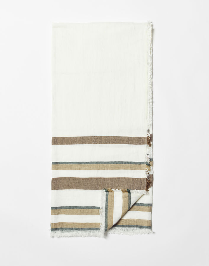 Herno LARGE COTTON AND LINEN TABLECLOTH Leather SUMMERFOULARDLINO2240