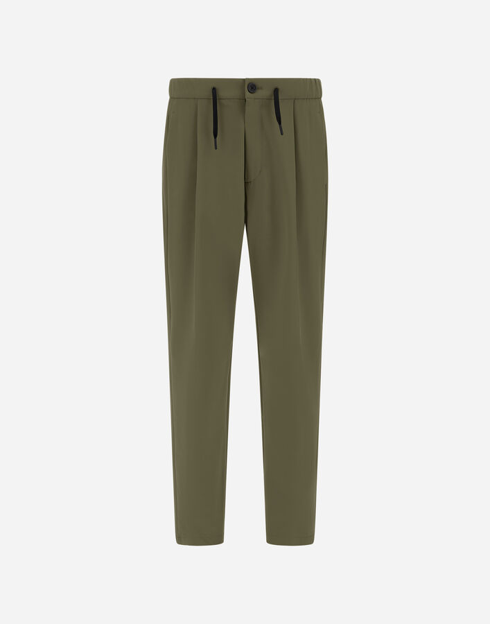 Herno LIGHT COMFORT STRETCH WOVEN TROUSERS Green PT000155U12773S7400