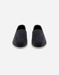 Herno SUEDE AND MONOGRAM LOAFERS Navy Blue SH000020USHOE249200