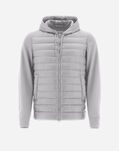 Herno BOMBER JACKET IN NYLON ULTRALIGHT & FLEECE Light Grey PI001009U120179408