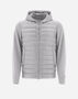 Herno BOMBER JACKET IN NYLON ULTRALIGHT & FLEECE Light Grey PI001009U120179408