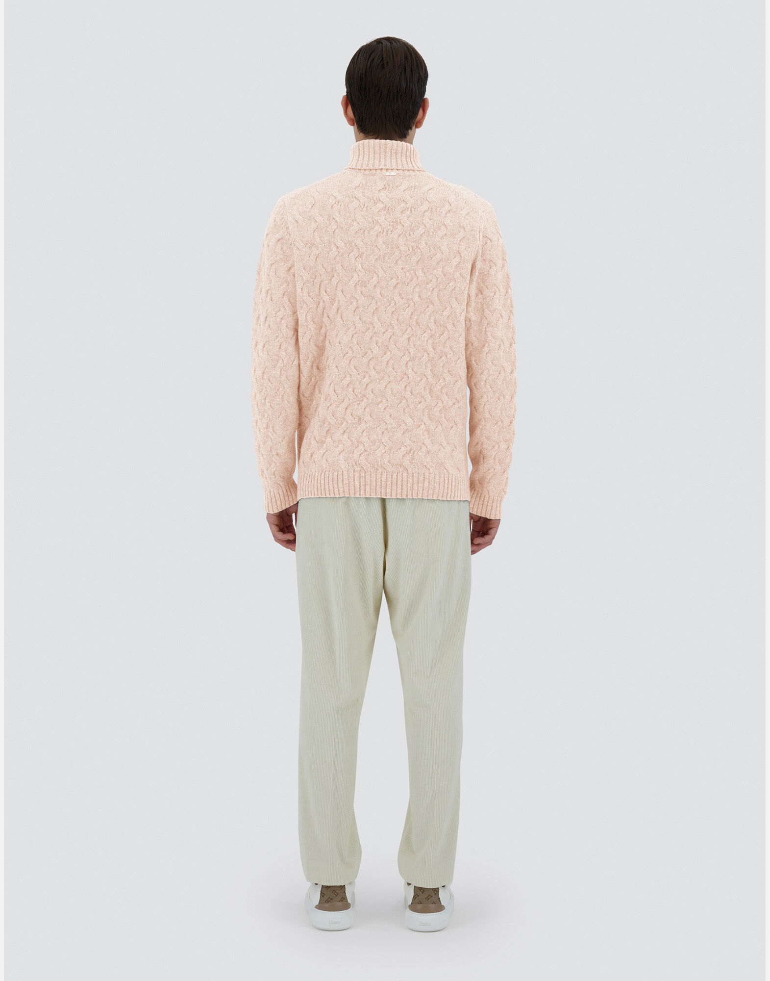ヘルノ　ニットスーツ HERNO (ヘルノ) ニット切り替え フード フルジップ ダウン