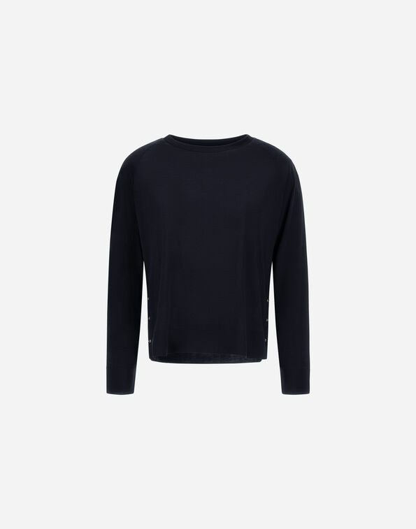 Herno LONG-SLEEVED T-SHIRT IN GLAM KNIT&nbsp;EFFECT Black JG000311D520569300