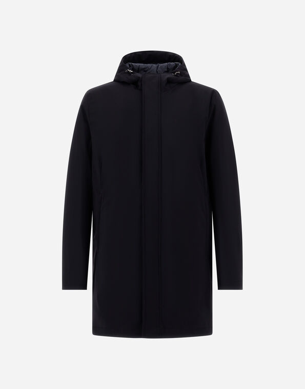 Herno STRETCH TWILL OVERSIZE JACKET Blue PI001363U126509210