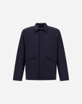 Herno RESORT LIGHT STRETCH NYLON AND LIGHT CORDUROY SHACKET Blue GI00069UR12431SZ9201