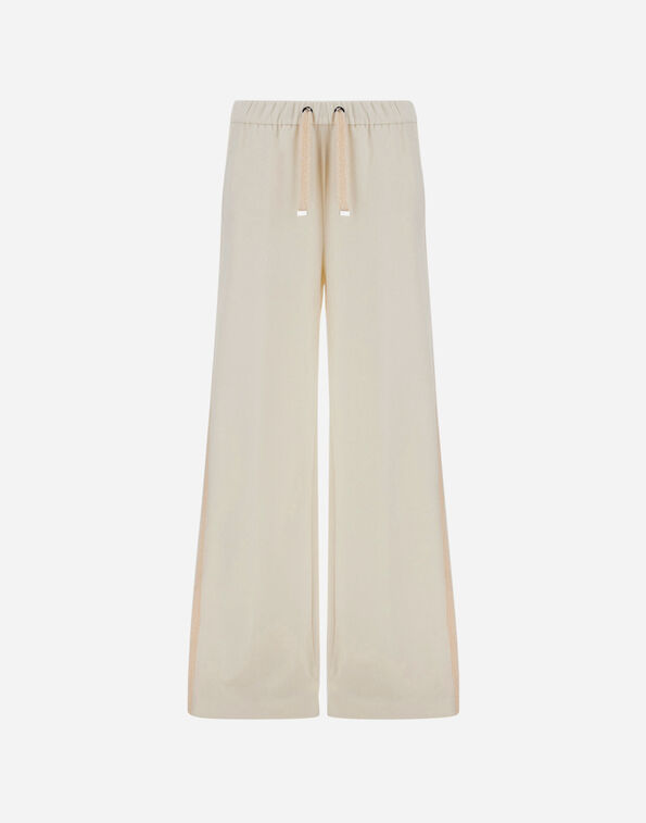 Herno RESORT TROUSERS IN CASHMERE-FEEL FLANNEL Ivory PT00058DR129341200