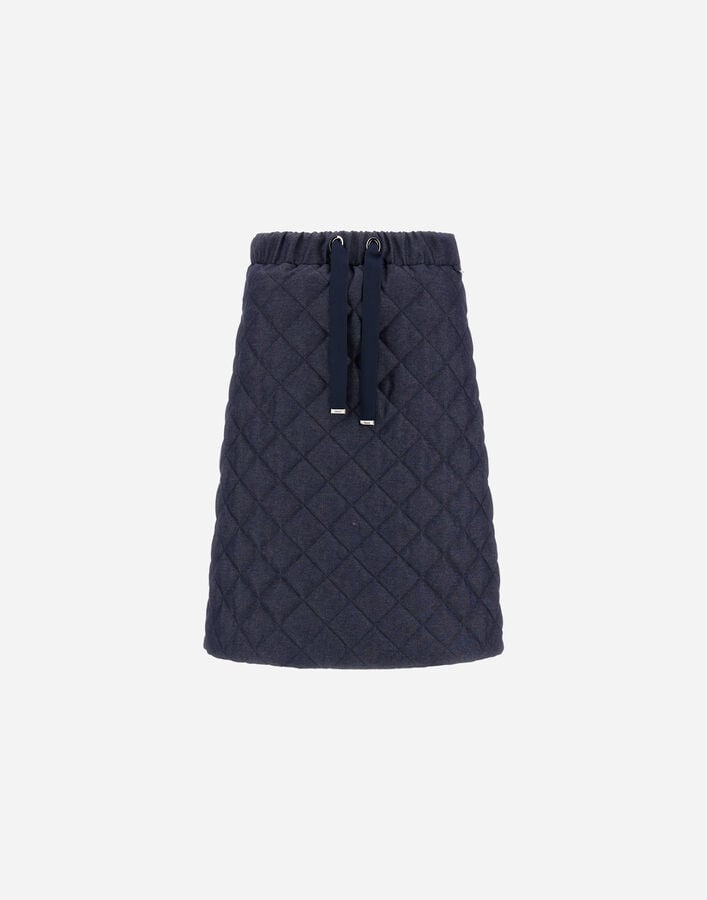 COTTON DENIM EFFECT SKIRT Herno Herno COTTON DENIM EFFECT SKIRT Navy Blue GN000082D132679200