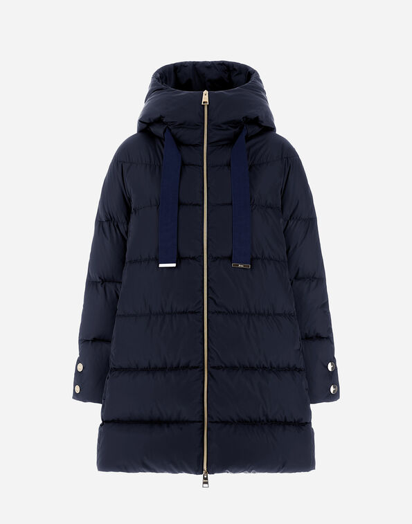 Herno A-SHAPE JACKET IN SATIN Blue PI1304D12170Z9202