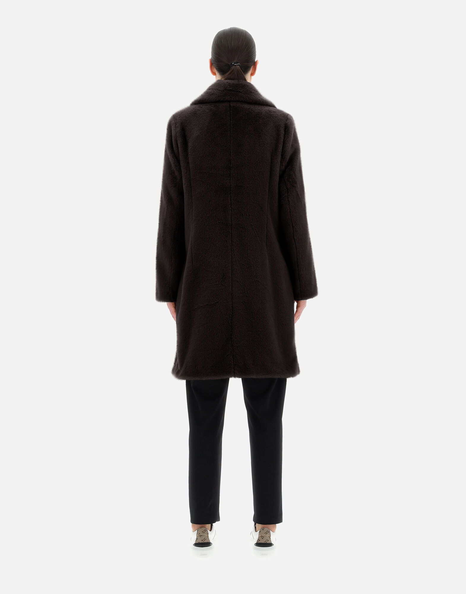 【メール便無料】 レディース SOFT FAUX FUR コート ブラウン | Herno® (ヘルノ) ジャケット・アウター