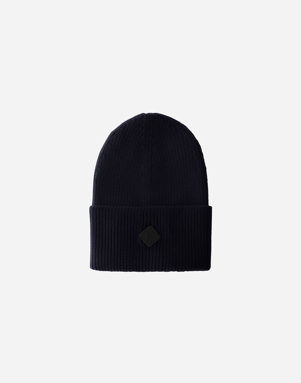 Herno RIBBED MERINO WOOL BEANIE Dark Blue BER00044U703199290