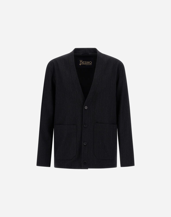 Herno WOOL TWILL JACKET Iron GI000706U33544R9487