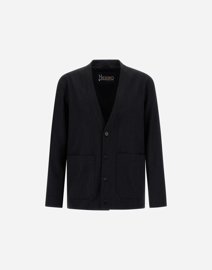 Herno WOOL TWILL JACKET Iron GI000706U33544R9487