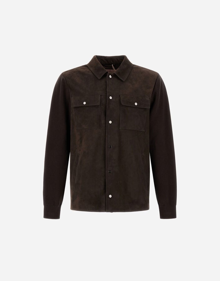 RESORT SHACKET IN COTTON CASHMERE KNIT Herno Herno RESORT SHACKET IN COTTON CASHMERE KNIT Dark Chocolate MC00044UR721128810