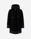 Herno A-SHAPE JACKET IN ECOWOOL AND NYLON ULTRALIGHT Black PI001966D333449300