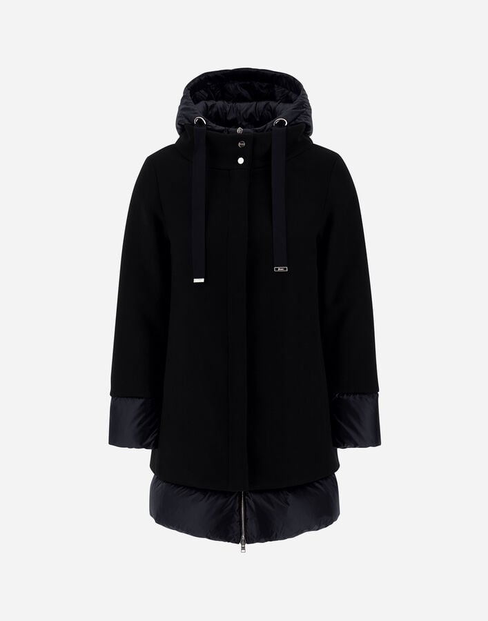 A-SHAPE JACKET IN ECOWOOL AND NYLON ULTRALIGHT Herno Herno A-SHAPE JACKET IN ECOWOOL AND NYLON ULTRALIGHT Black PI001966D333449300