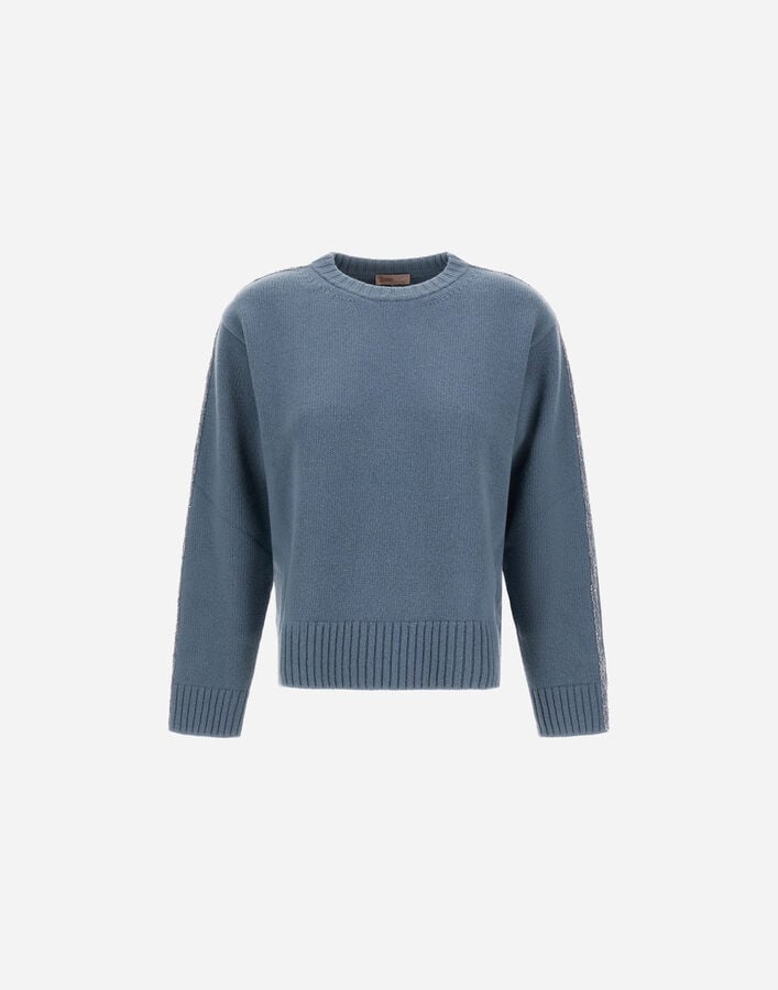 RESORT SWEATER IN 100% WOOL Herno Herno RESORT SWEATER IN 100% WOOL Midnight Teal MG00030DR701009123