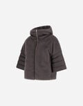 CAPE IN SATIN AND LADY ALTERNATIVE FUR Herno product thumbnail image view 6