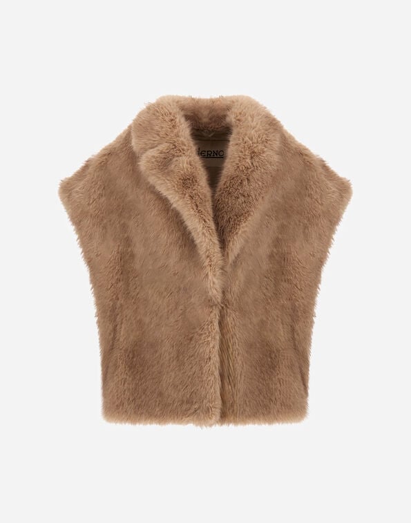 Herno LONG-PILE FUR-TOUCH VEST Chantilly GC000607D129081985