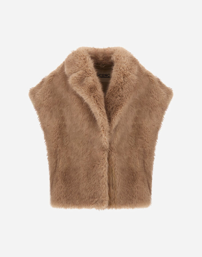Herno LONG-PILE FUR-TOUCH VEST Chantilly GC000607D129081985