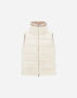 Herno LADY ALTERNATIVE FUR AND NYLON ULTRALIGHT VEST White PI002122D126301000