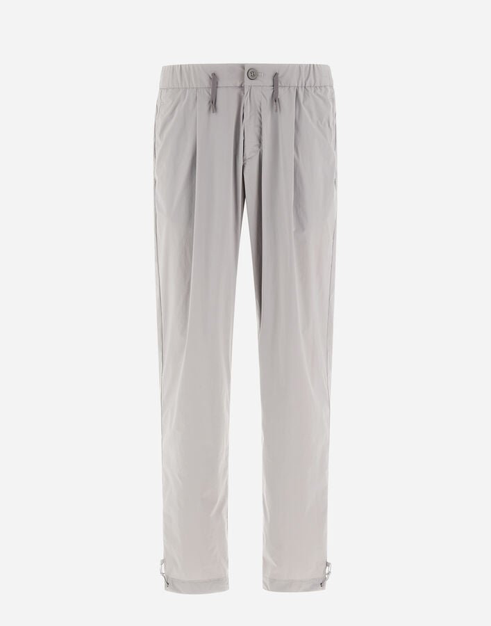Herno RESORT TROUSERS IN LIGHTWEIGHT STRETCH NYLON Light Grey PT00002UR12431SZ9433