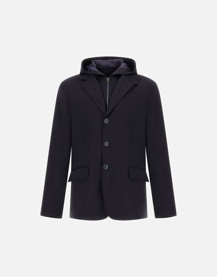 Herno BLAZER IN LIGHTWEIGHT DIAGONAL Blue GA000206U126509210