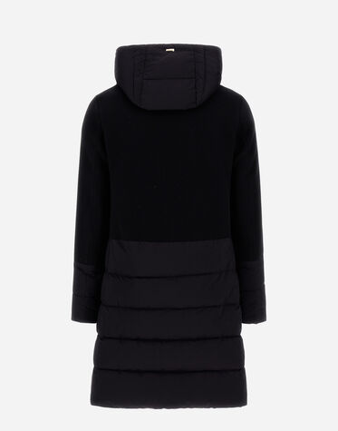 レディース DIAGONAL WOOL & NUAGE パーカ ブラック | Herno® (ヘルノ) 