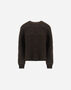 Herno COBBED BLOWN ALPACA WOOL JUMPER Dark Chocolate MG000191D703078810