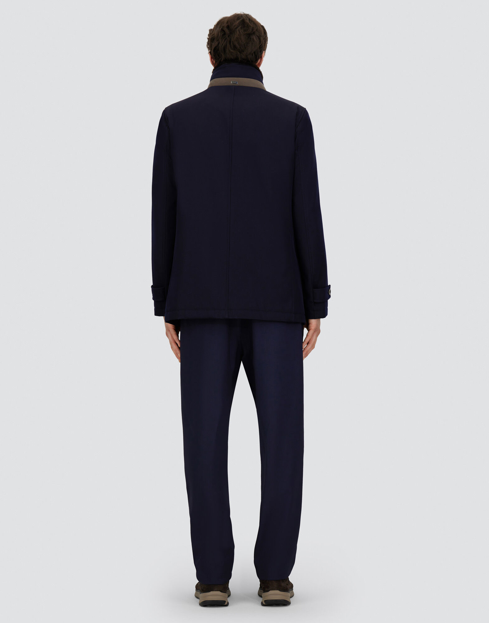 メンズ ダイアゴナルウール ジャケット ネイビーブルー | Herno® (ヘルノ)