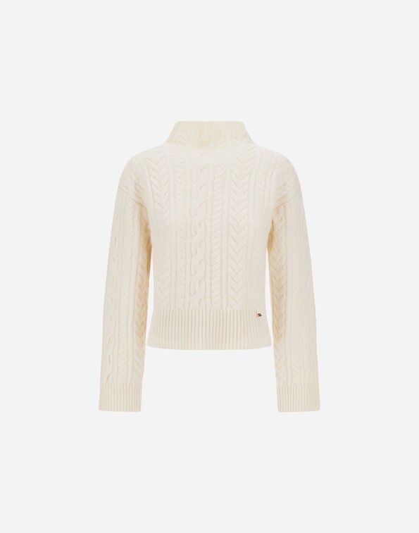 Herno CABLE-KNIT WOOL JUMPER White ML000077D703751000