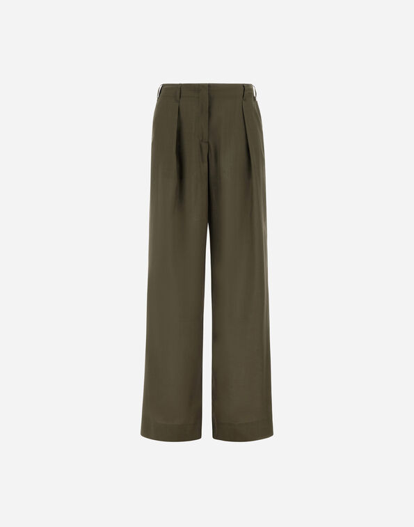 Herno TROUSERS IN TROPICAL WOOL Light Military PT000253D334877730