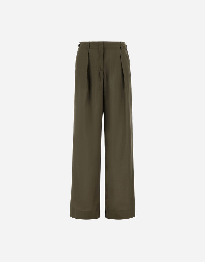 Herno TROUSERS IN TROPICAL WOOL Light Military PT000253D334877730