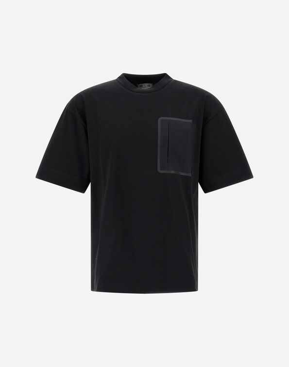 Herno COMPACT JERSEY AND 2 LAYER WINDSTOPPER T-SHIRT Black JG000252U520009300