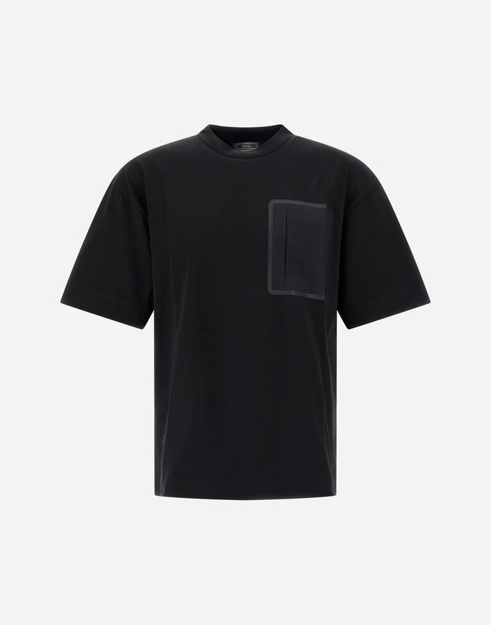 Herno COMPACT JERSEY AND 2 LAYER WINDSTOPPER T-SHIRT Black JG000252U520009300