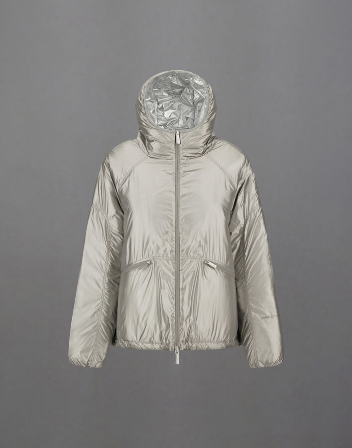 Herno LAMINAR METALLIC SHIELD HOODED JACKET Silver GI00133DL128499500