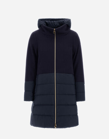 レディース DIAGONAL WOOL & NUAGE パーカ ダークブルー | Herno® (ヘルノ) 