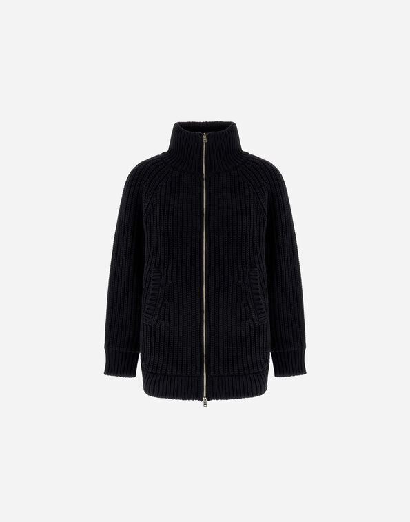 Herno CARDIGAN IN INFINITY WOOL AND NYLON ULTRALIGHT Black MP000136D700169300