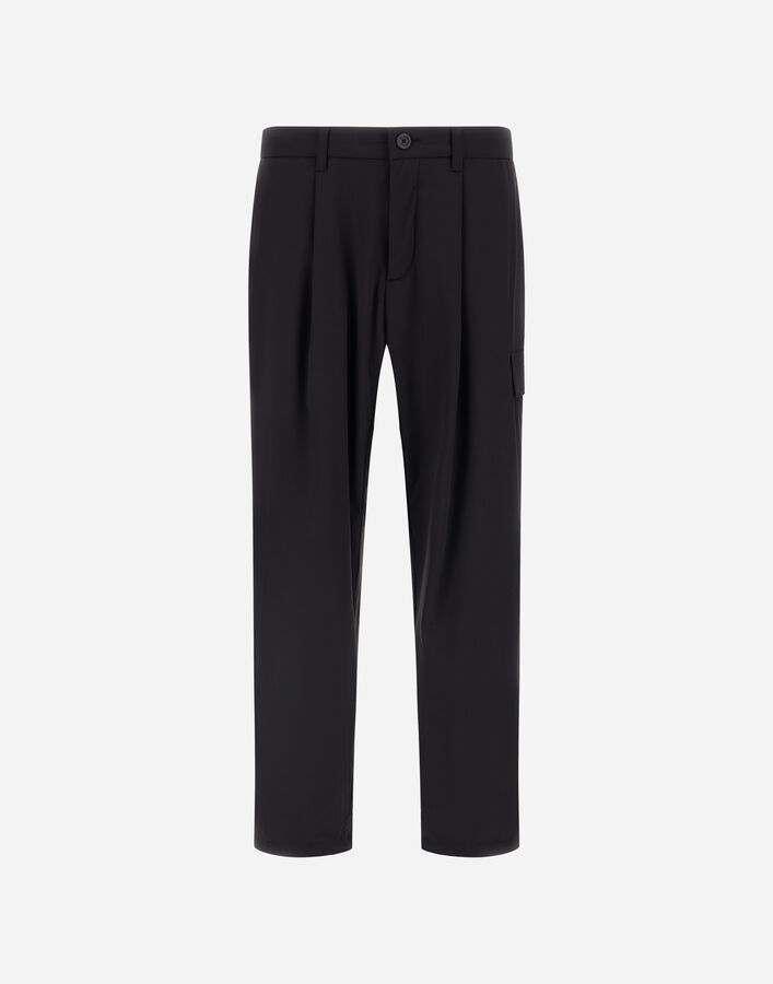 Herno LIGHT MATT CARGO TROUSERS Black PT000132U12803Z9300