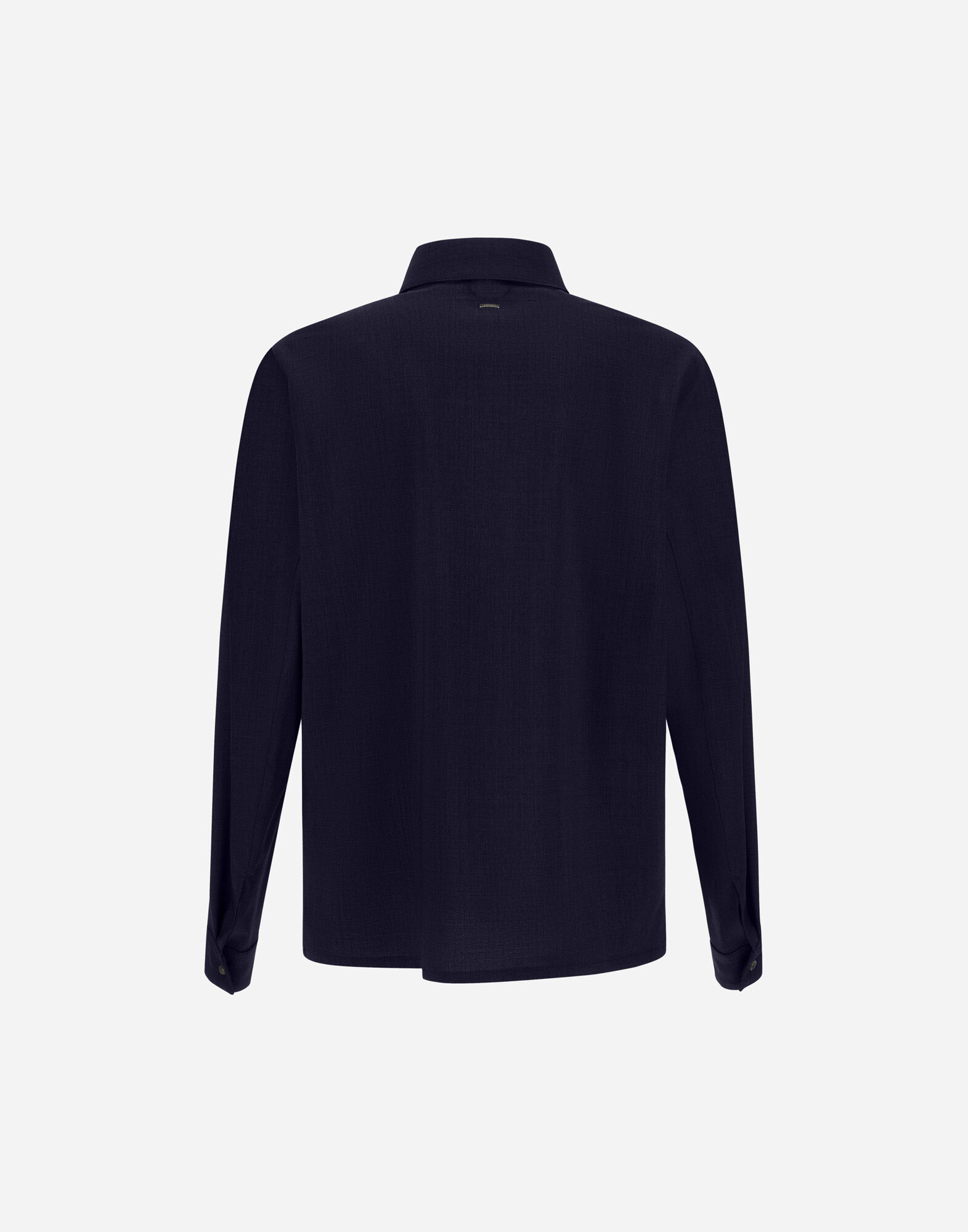 メンズ ビストレッチウール シャツ ネイビーブルー | Herno® (ヘルノ)