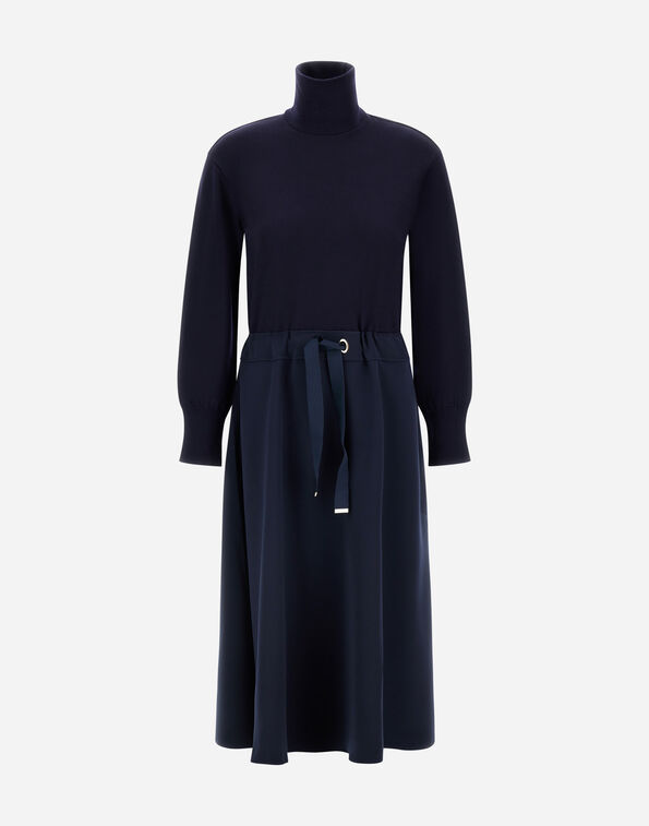 DRESS IN LIGHT WOOL G.14 Herno Herno DRESS IN LIGHT WOOL G.14 Navy Blue AB000042D570759200
