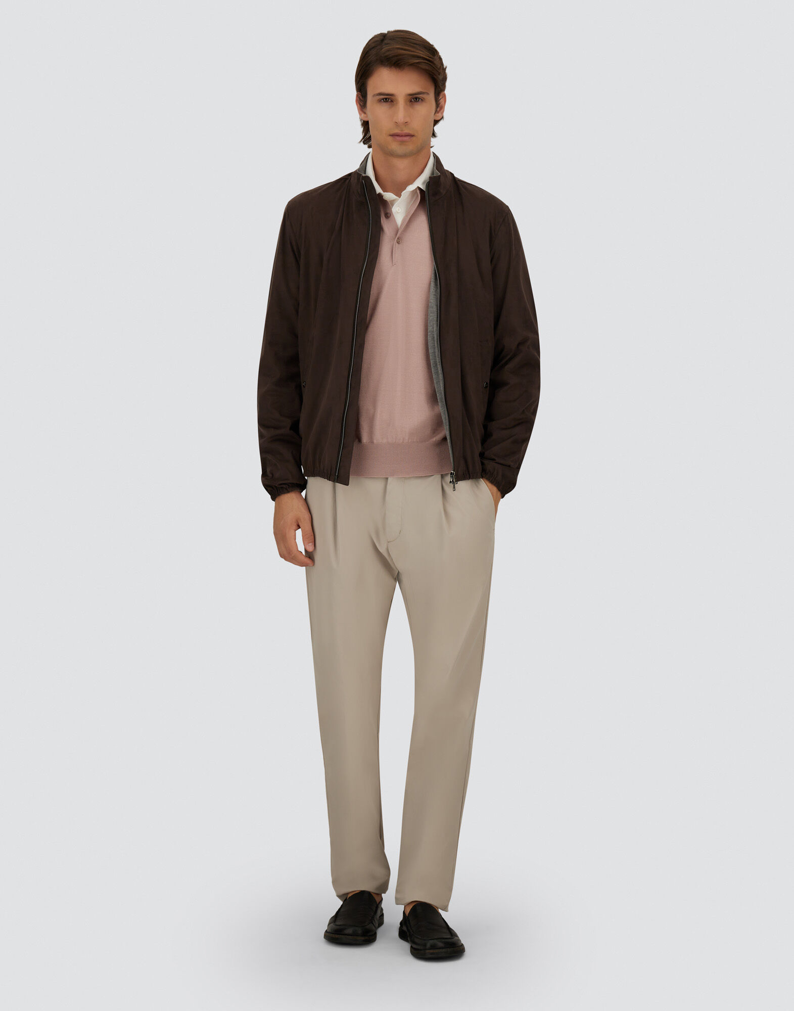 SUEDE EFFECT JACKET in Dark Brown for Men | Herno®