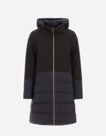 レディース DIAGONAL WOOL & NUAGE パーカ ブラウン | Herno® (ヘルノ)